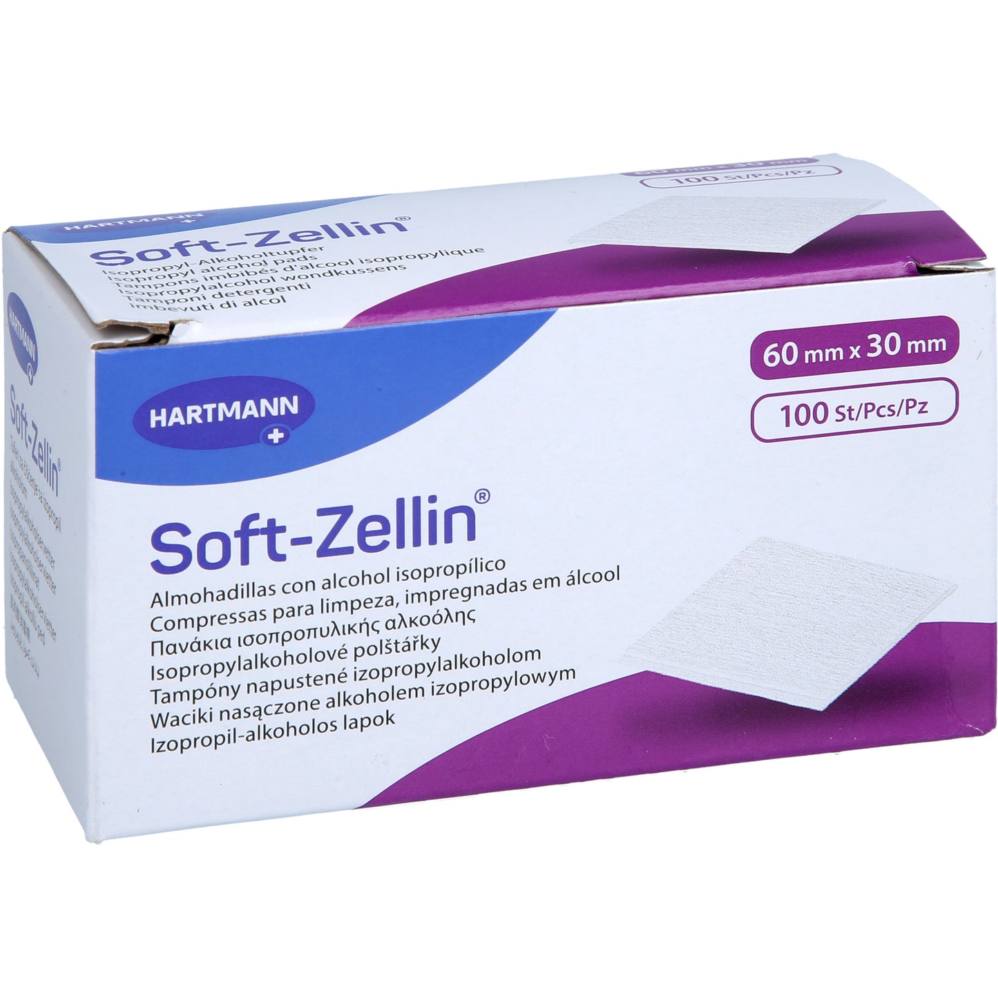 SOFT-ZELLIN Alkoholtupfer 30x60 mm 100 St