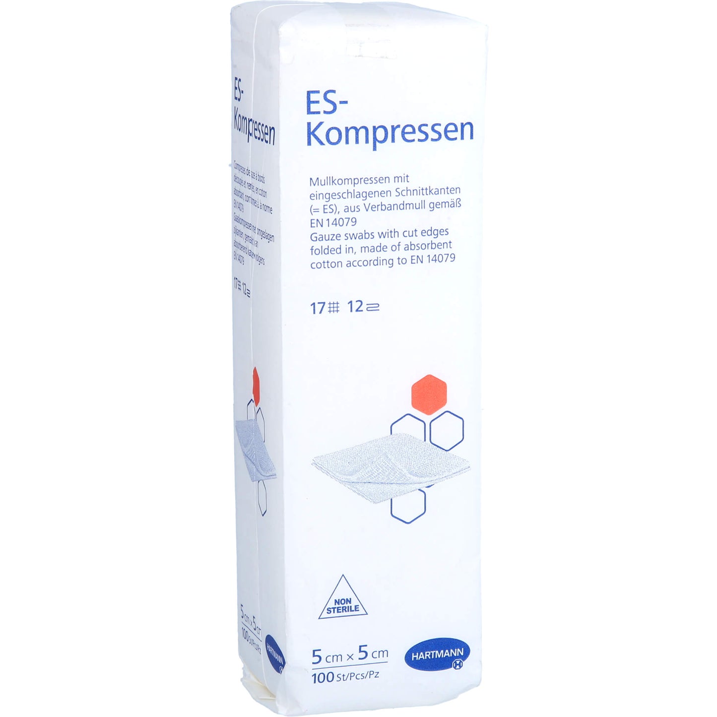 ES-KOMPRESSEN unsteril 5x5 cm 12fach 100 St