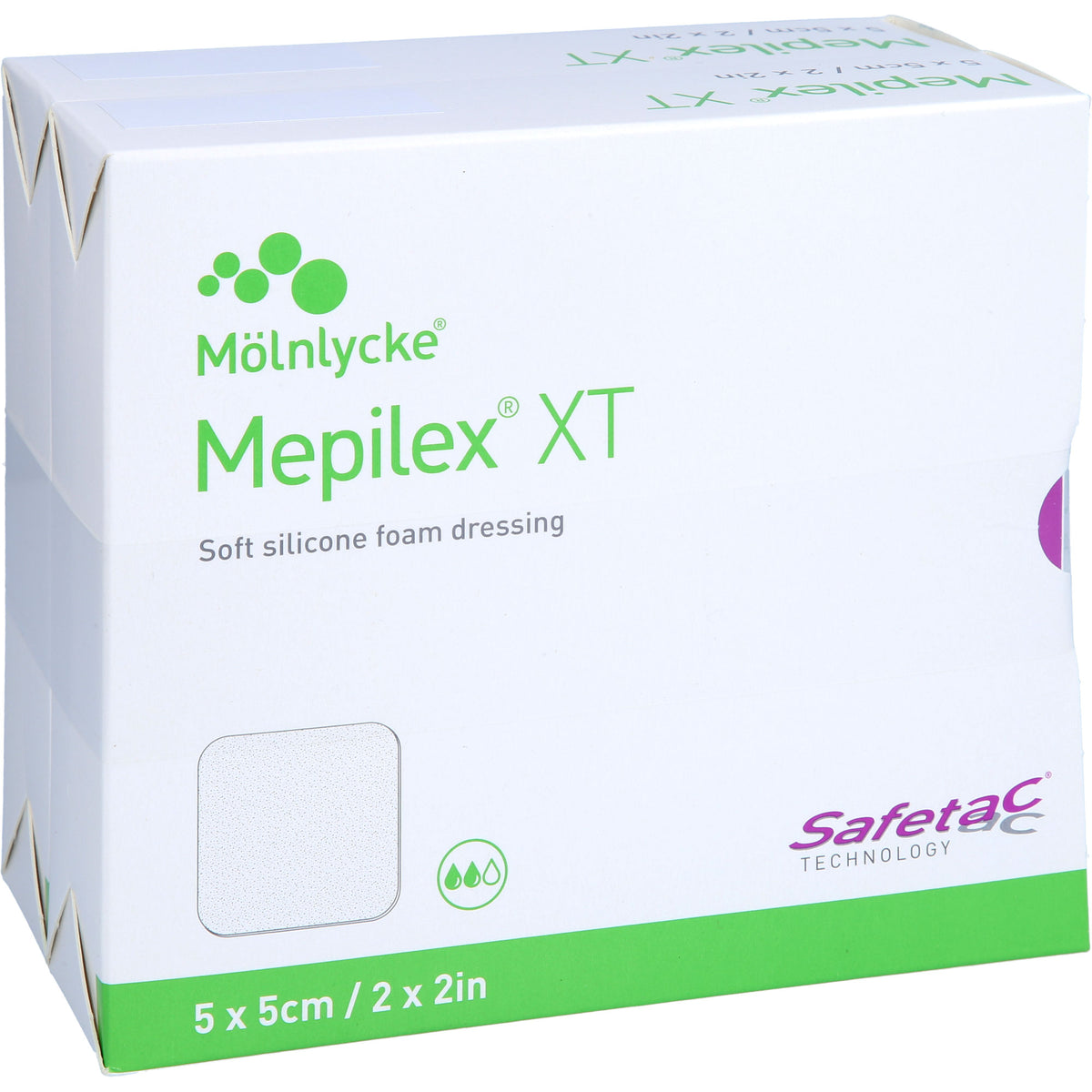 MEPILEX XT 5x5 cm Schaumverband 10 St
