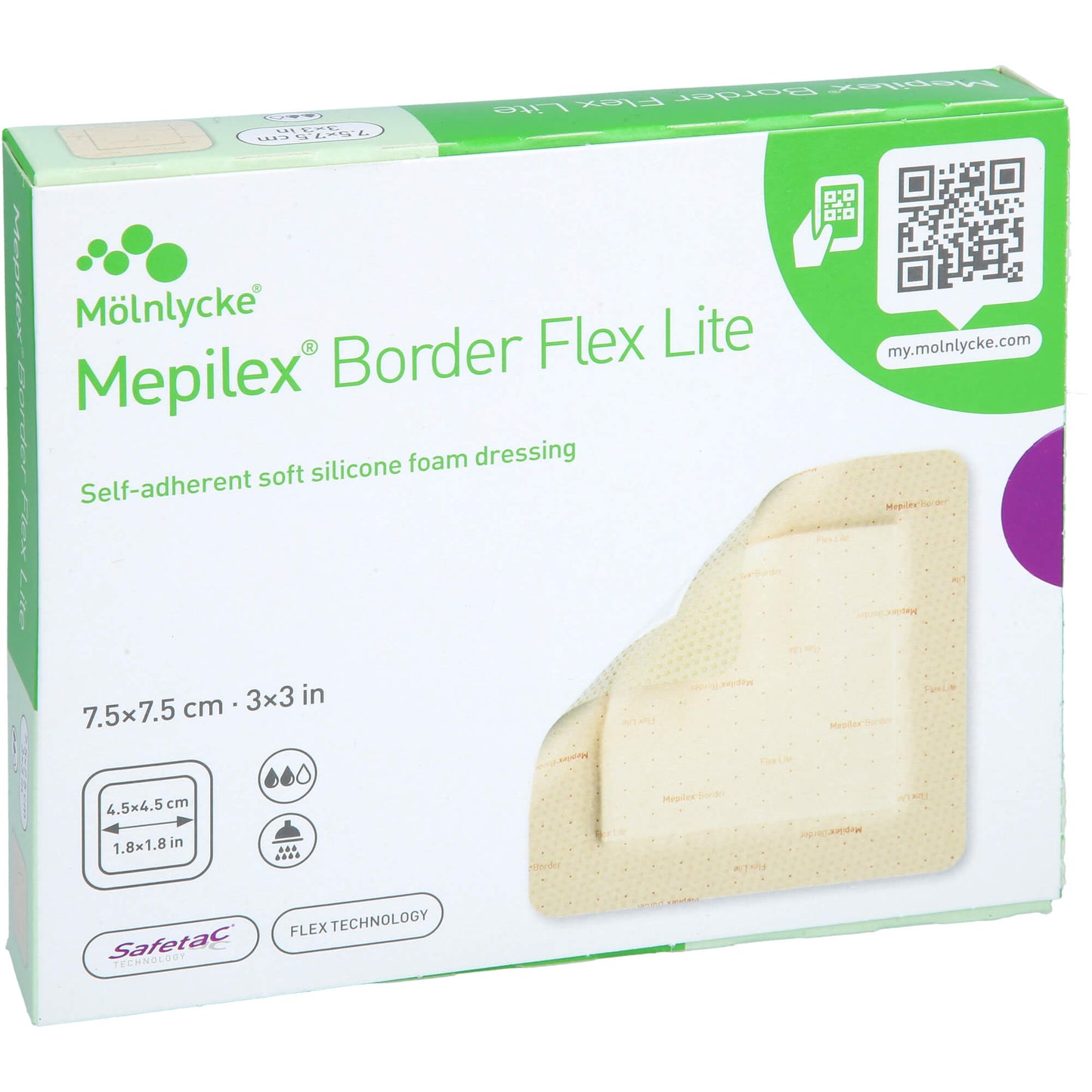 MEPILEX Border Flex Lite Schaumverband 7,5x7,5 cm 5 St