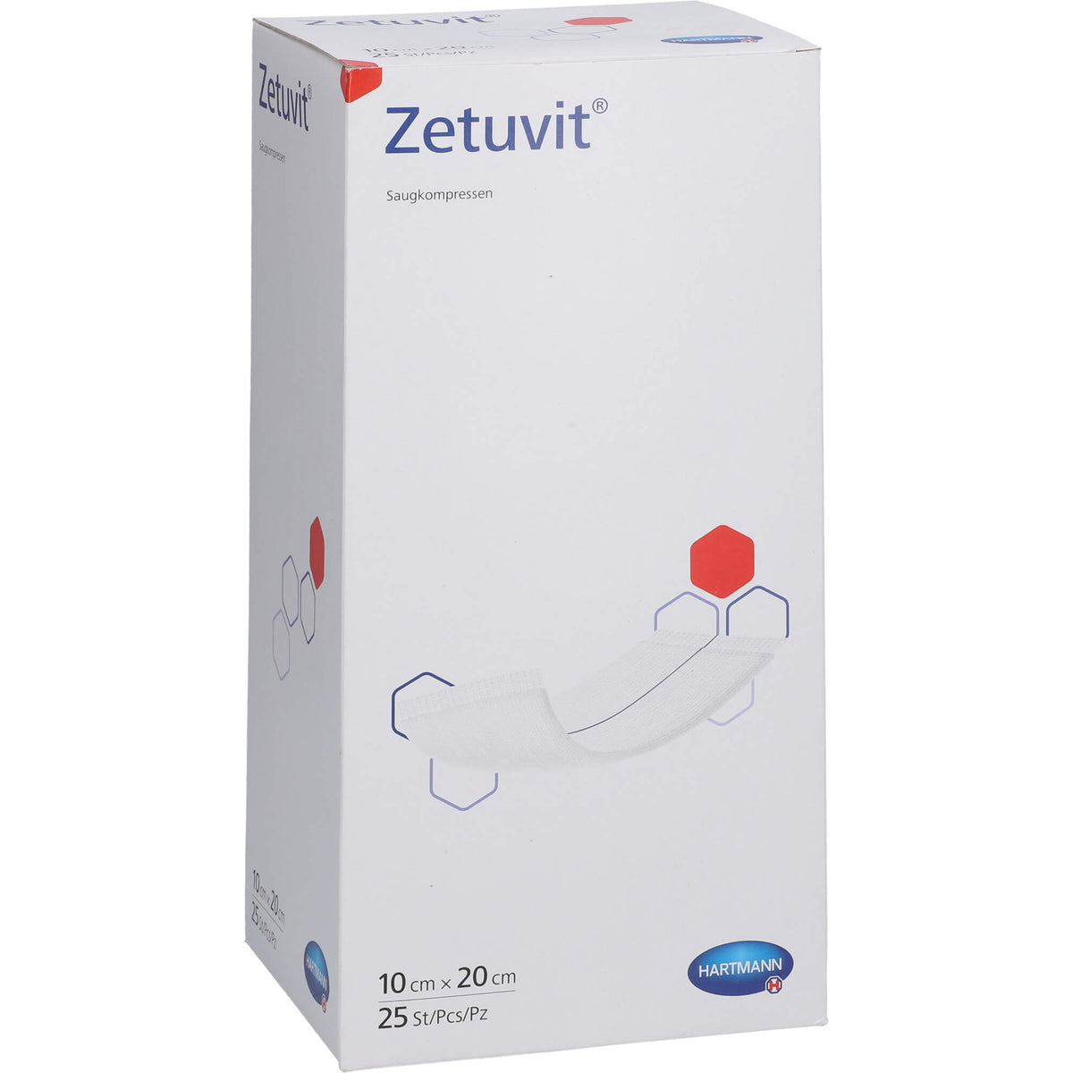 ZETUVIT Saugkompressen steril 10x20 cm 25 St