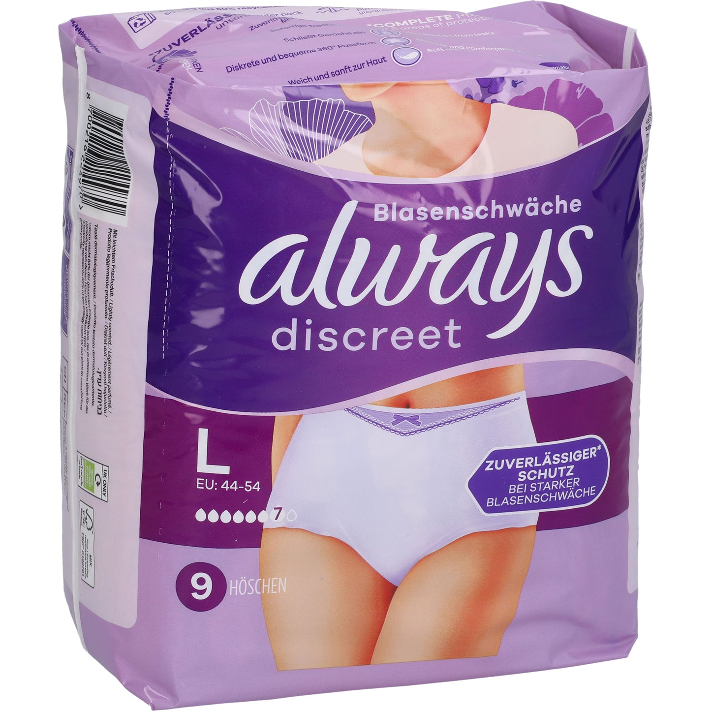 ALWAYS discreet Inkontinenz Pants plus L 9 St