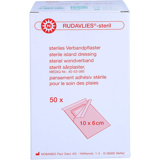 RUDAVLIES-steril Verbandpflaster 6x10 cm 50 St