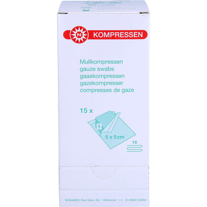 MULLKOMPRESSEN 5x5 cm steril 16fach 15X5 St