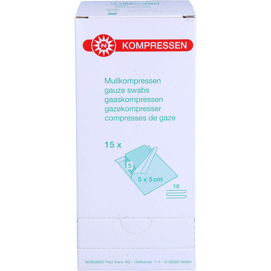 MULLKOMPRESSEN 5x5 cm steril 16fach 15X5 St