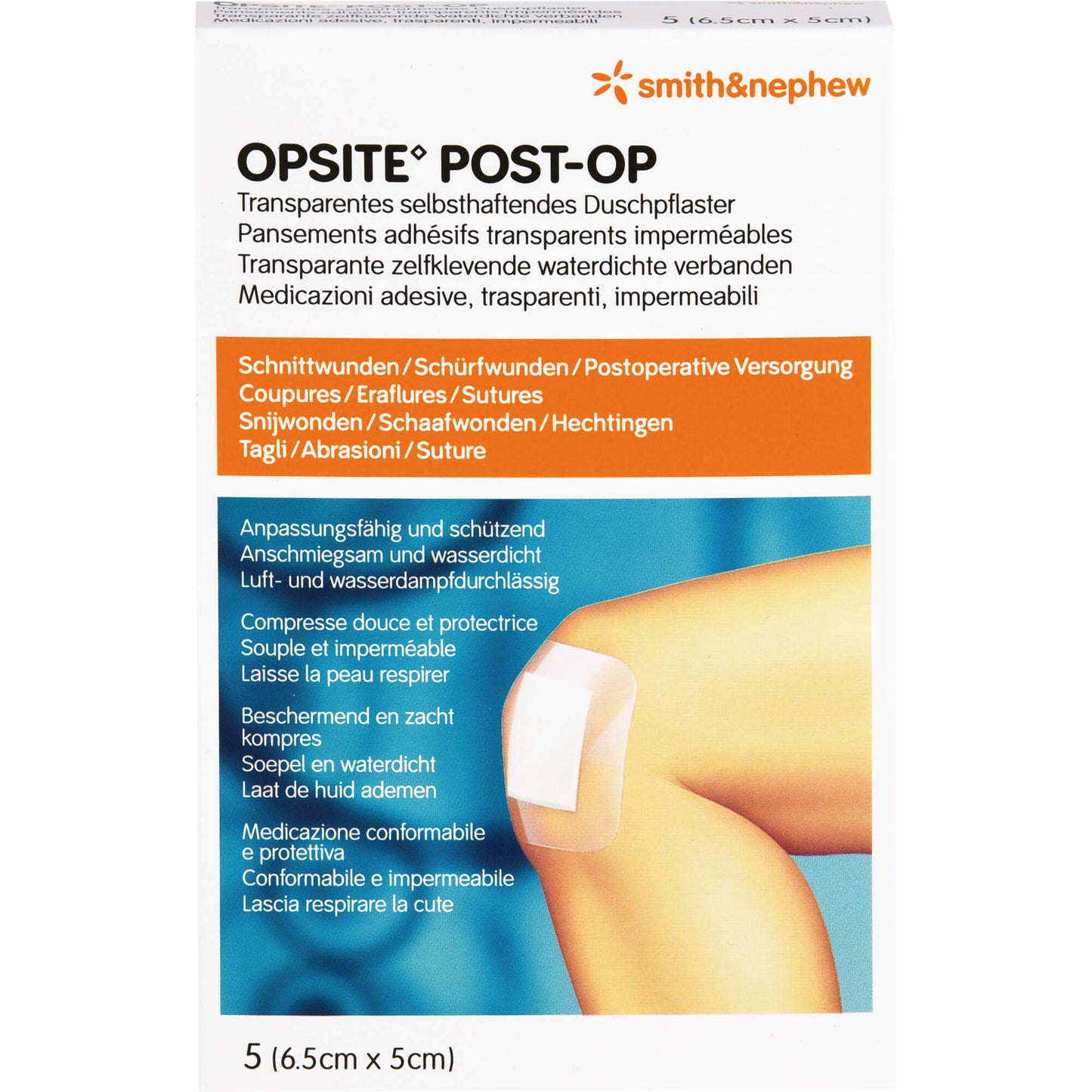 OPSITE Post-OP 5x6,5 cm Verband 5 St