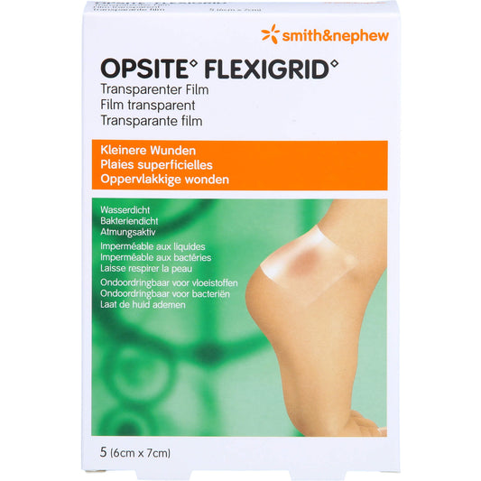 OPSITE Flexigrid transp.Wundverb.6x7 cm steril 5 St