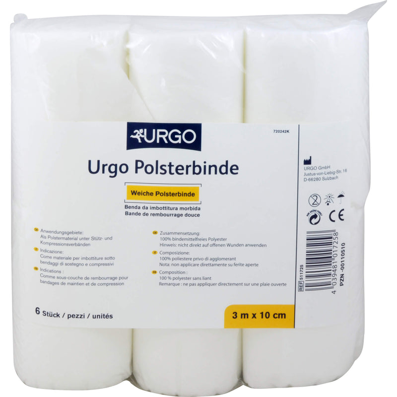 URGO POLSTERBINDE 3MX10CM 6 St