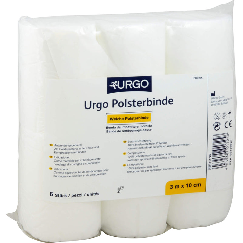 URGO POLSTERBINDE 3MX10CM 6 St