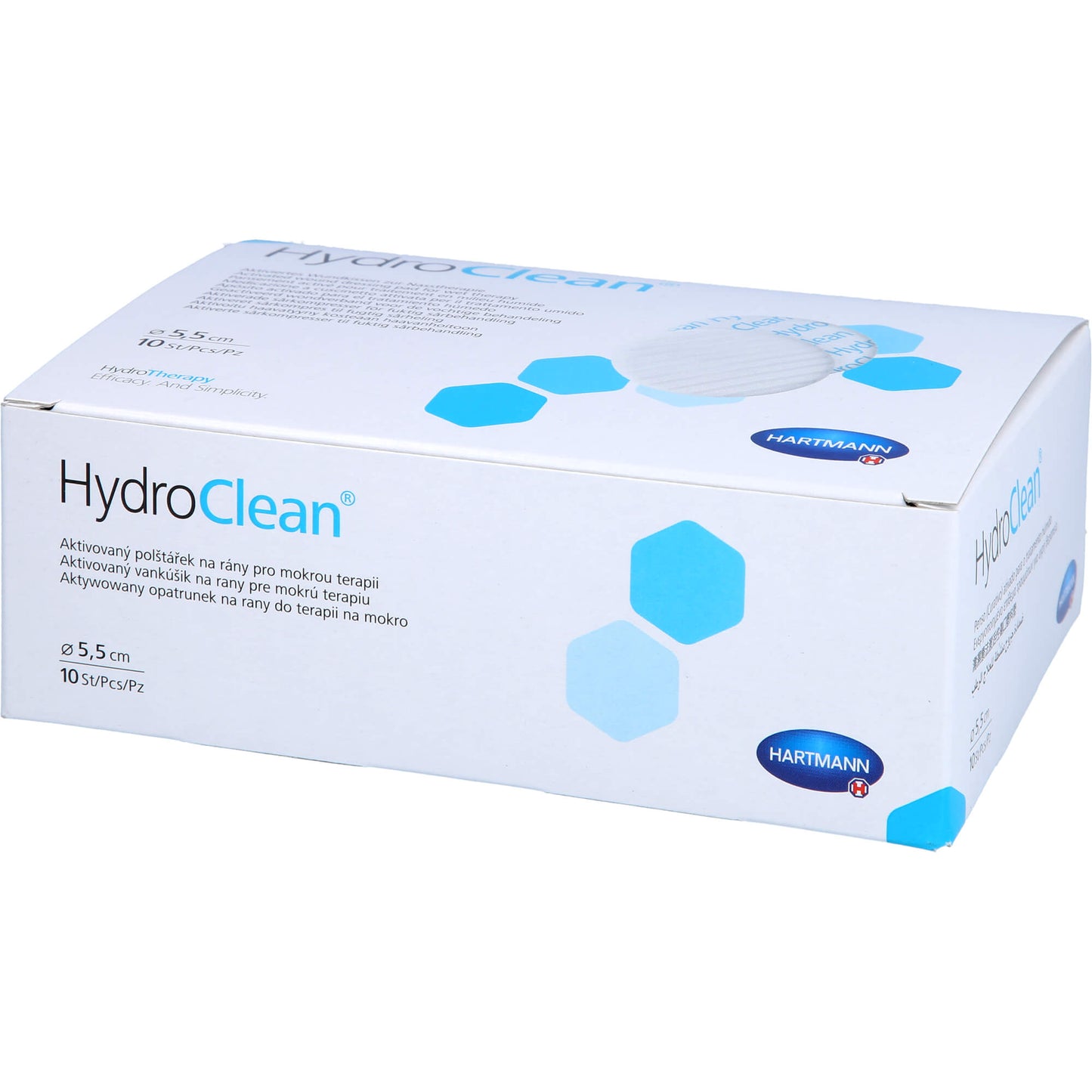 HYDROCLEAN Kompressen 5,5 cm rund steril 10 St