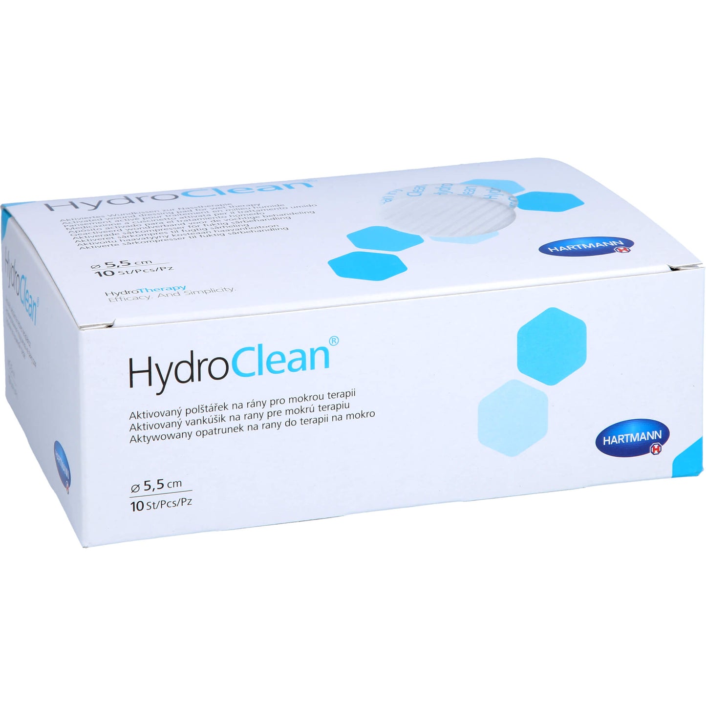 HYDROCLEAN Kompressen 5,5 cm rund steril 10 St