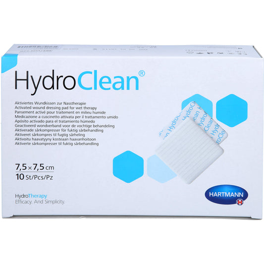 HYDROCLEAN Kompressen 7,5x7,5 cm steril 10 St