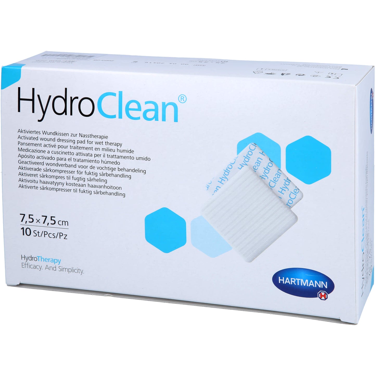HYDROCLEAN Kompressen 7,5x7,5 cm steril 10 St