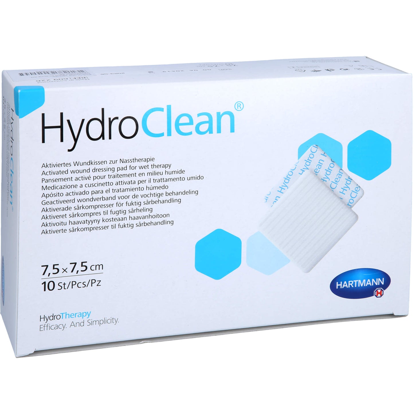 HYDROCLEAN Kompressen 7,5x7,5 cm steril 10 St