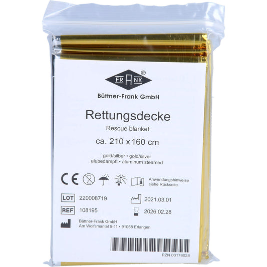 RETTUNGSDECKE KFZ 160x210 cm gold/silber 1 St
