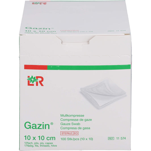 GAZIN Mullkomp.10x10 cm steril 12fach 10X10 St