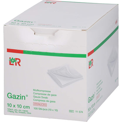 GAZIN Mullkomp.10x10 cm steril 12fach 10X10 St