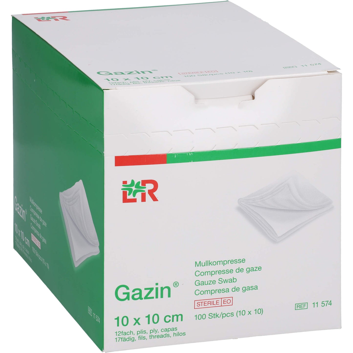 GAZIN Mullkomp.10x10 cm steril 12fach 10X10 St