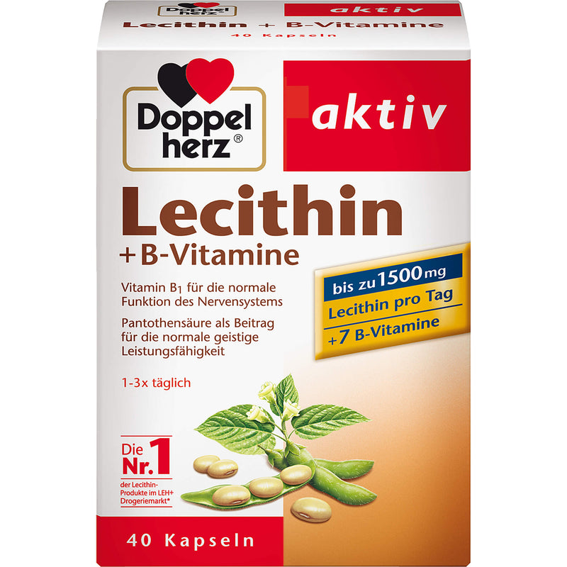 DOPPELHERZ LECITHIN+B-VITA 40 St