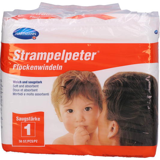 STRAMPELPETER Flockenwindeln Saugstärke 1 56 St