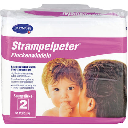 STRAMPELPETER Flockenwindeln Saugstärke 2 56 St