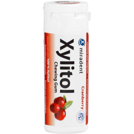 MIRADENT Xylitol Zahnpflegekaugummi Cranberry 30 St