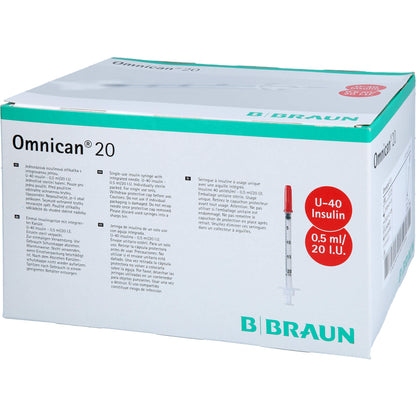 OMNICAN Insulinspr.0,5 ml U40 m.Kan.0,30x8 mm ein. 100X1 St