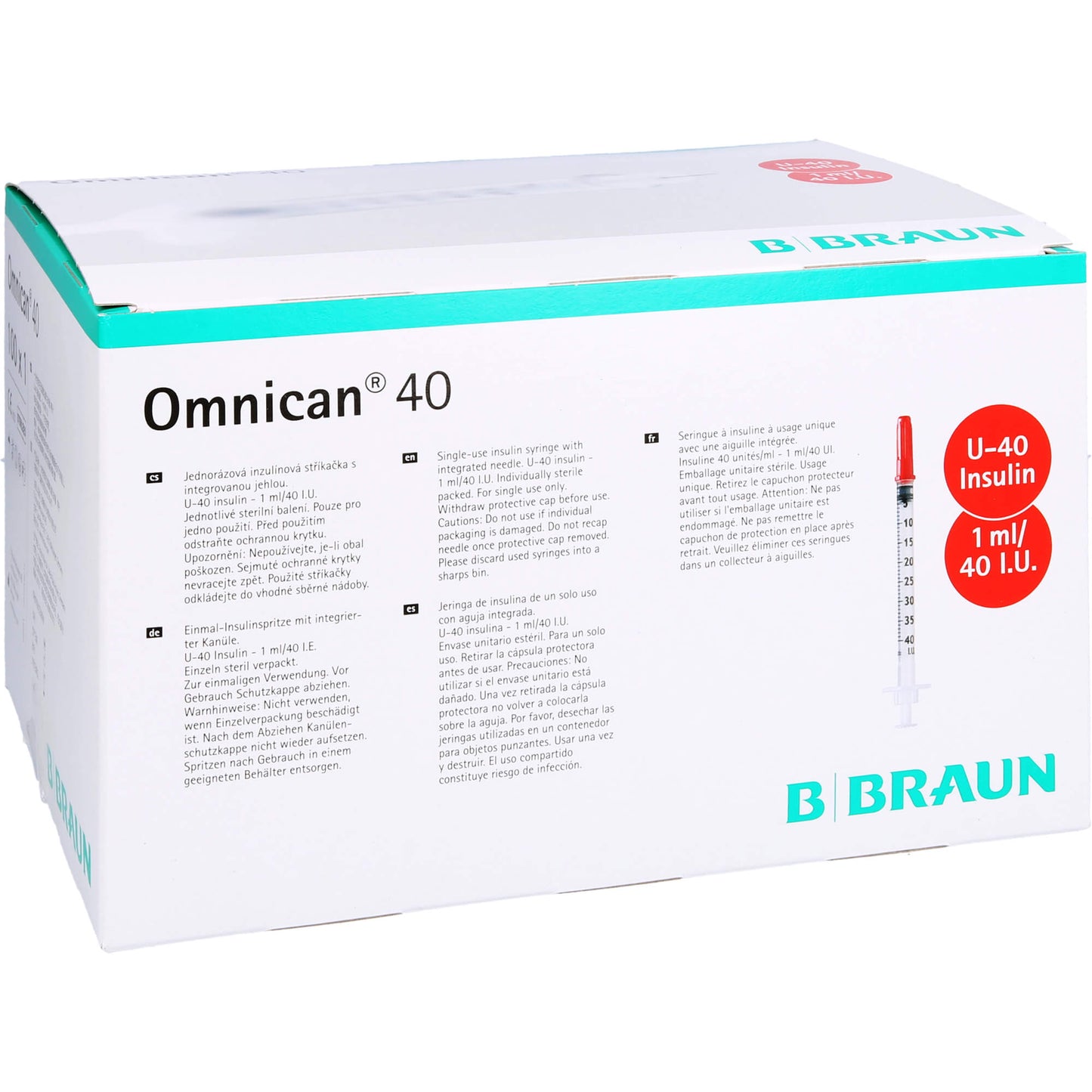 OMNICAN Insulinspr.1 ml U40 m.Kan.0,30x12 mm einz. 100X1 St