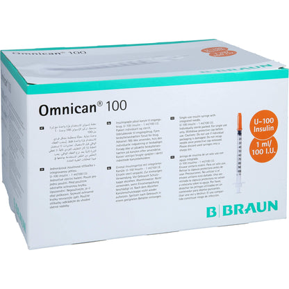 OMNICAN Insulinspr.1 ml U100 m.Kan.0,30x8 mm einz. 100X1 St
