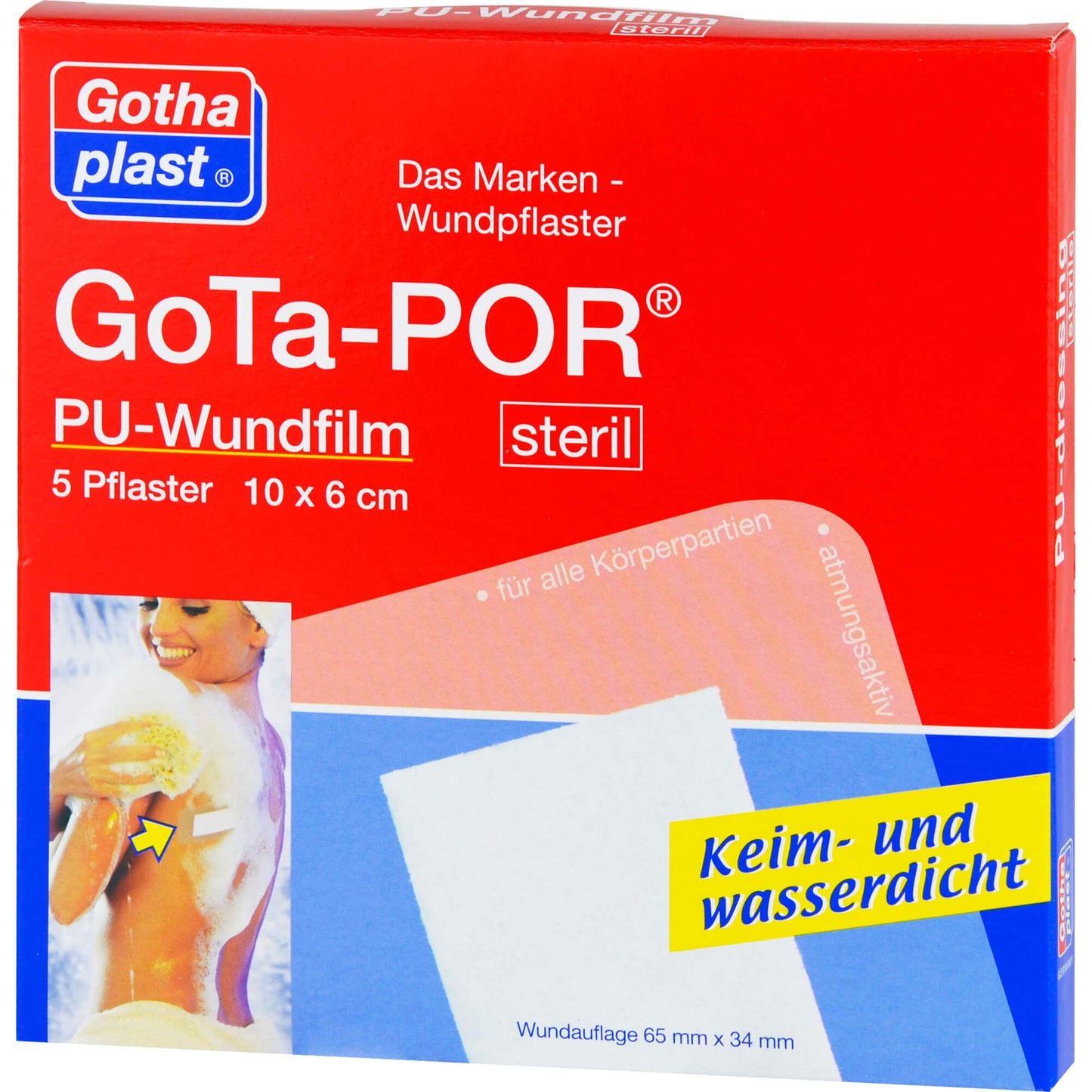 GOTA-POR PU Wundfilm 10x6 cm steril Pflaster 5 St