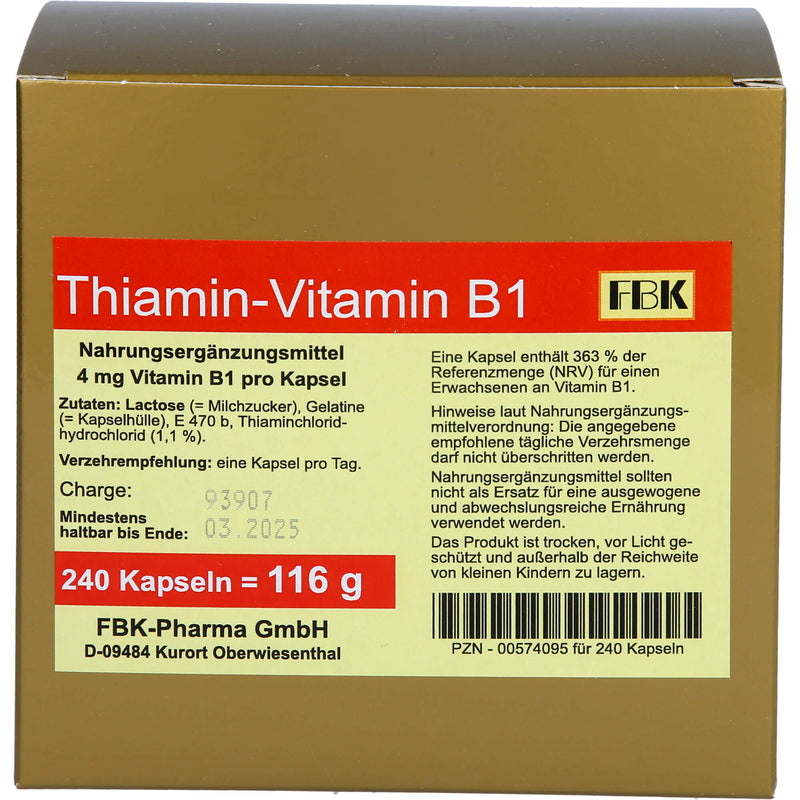 THIAMIN KAPSELN-VITAMIN B1 240 St