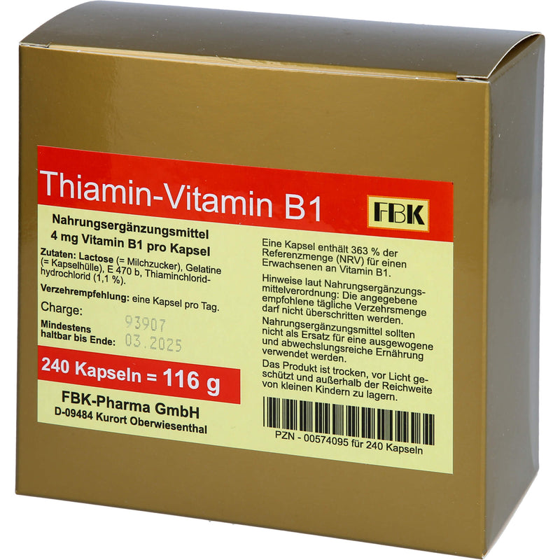 THIAMIN KAPSELN-VITAMIN B1 240 St