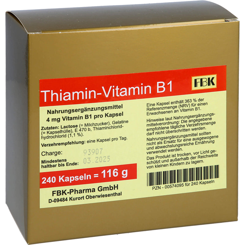 THIAMIN KAPSELN-VITAMIN B1 240 St