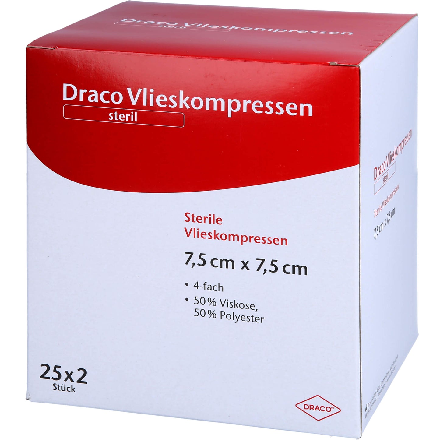 VLIESSTOFF-KOMPRESSEN steril 7,5x7,5 cm 4fach 25X2 St