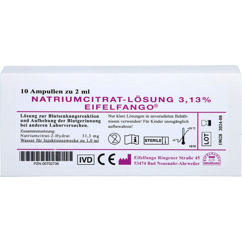 NATRIUM CITRICUM 3.13% 10X2 ml