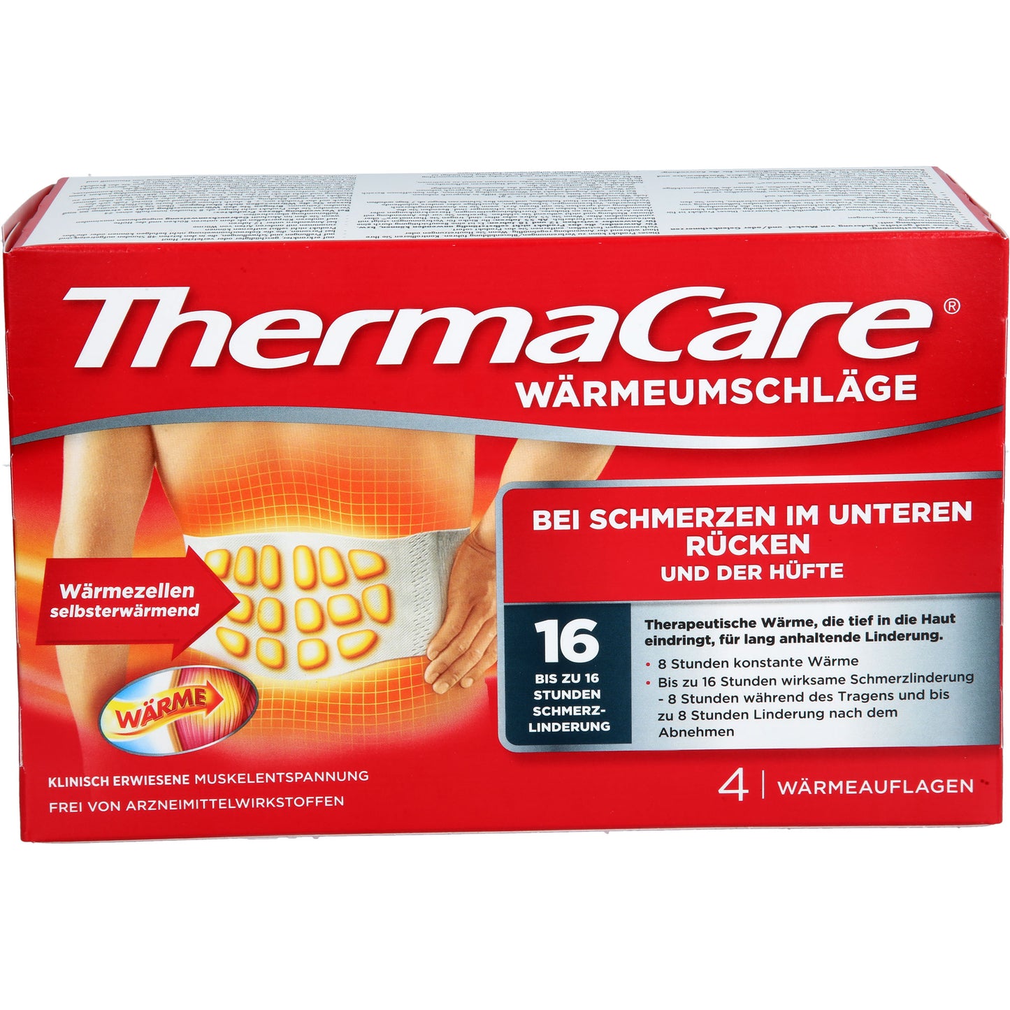 THERMACARE Rückenumschläge S-XL z.Schmerzlind. 4 St