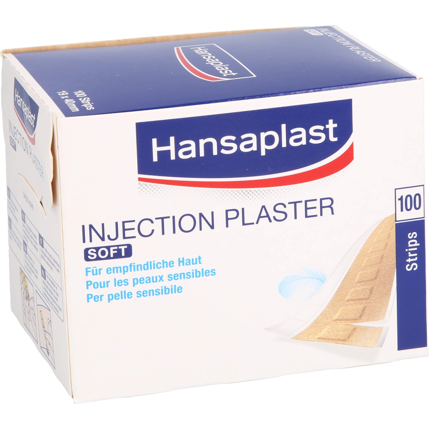 HANSAPLAST Soft Injektionspflaster Strips 19x40 mm 100 St