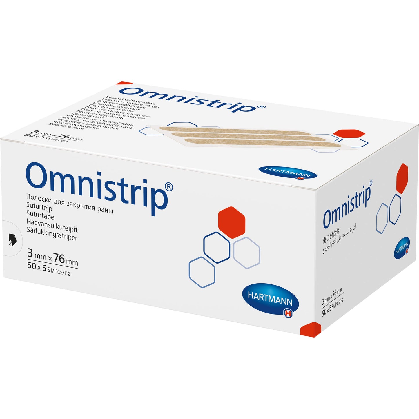 OMNISTRIP Wundnahtstreifen 3x76 mm 250 St
