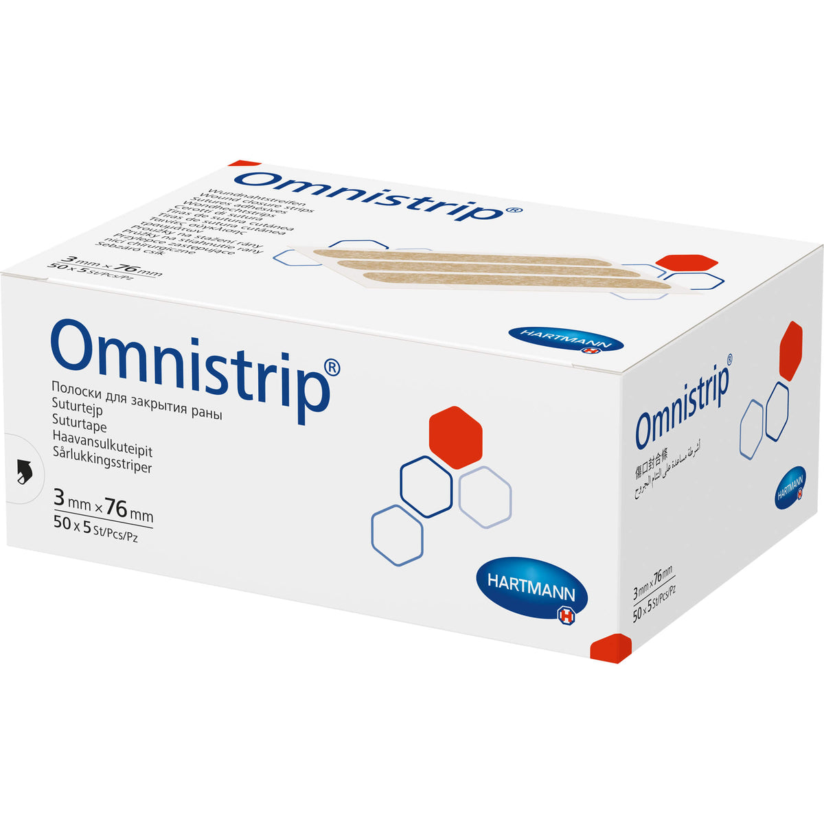 OMNISTRIP Wundnahtstreifen 3x76 mm 250 St