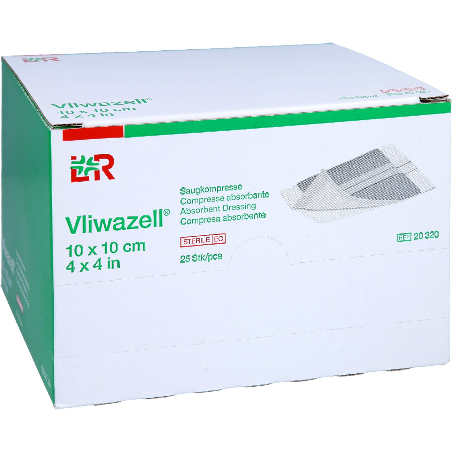 VLIWAZELL Saugkompressen steril 10x10 cm 25 St