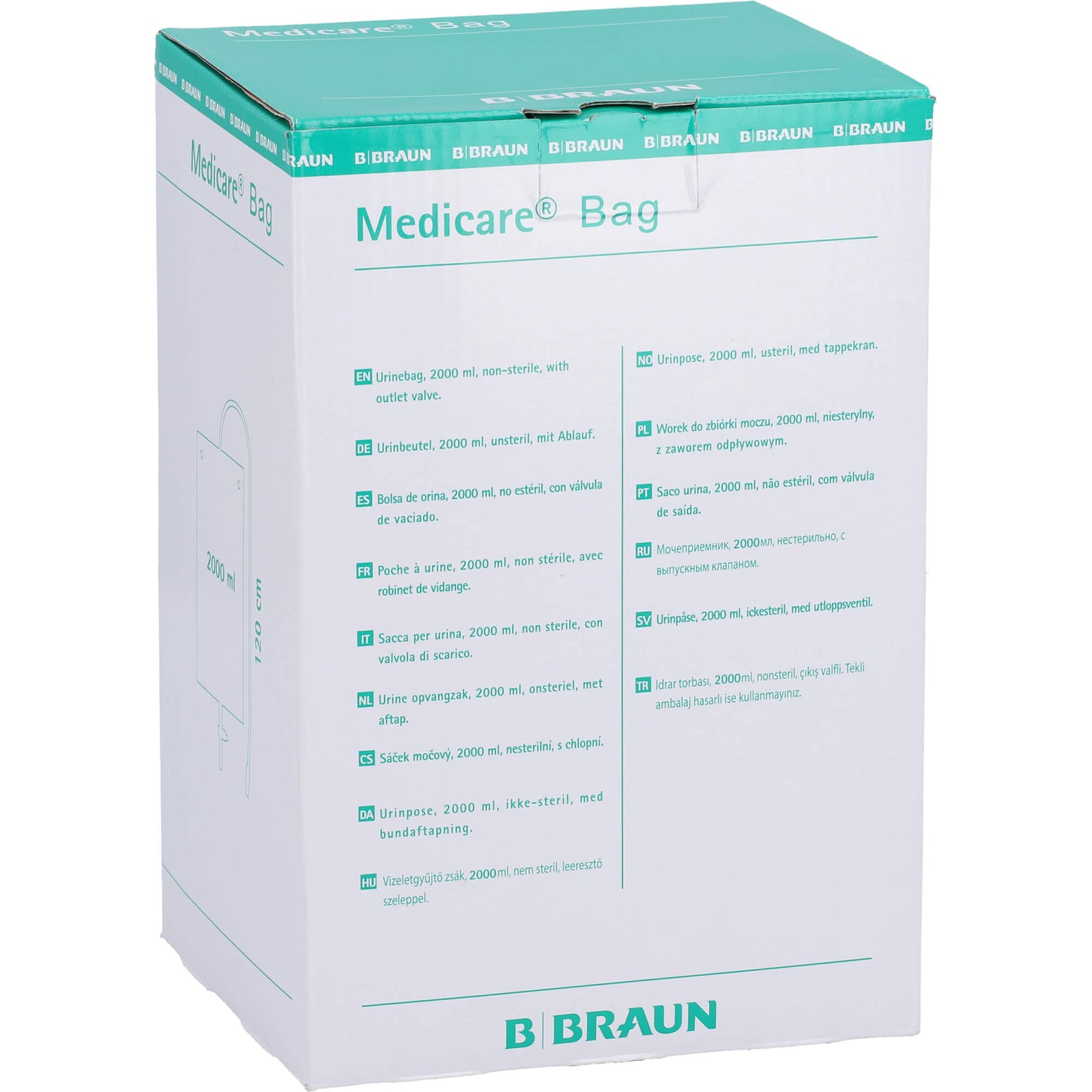 MEDICARE Bettbtl.unst.2 l m.120cm-Schlauch Ablauf 10 St