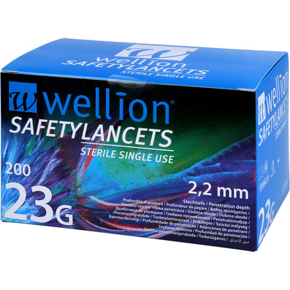 WELLION Safetylancets 23 G Sicherheitseinmallanz. 200 St