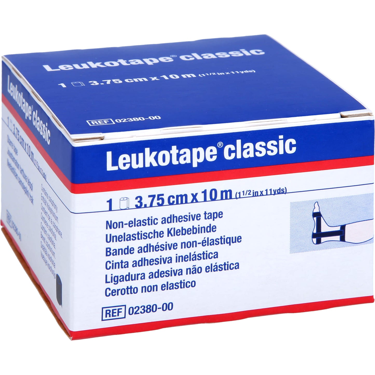 LEUKOTAPE Classic 3,75 cmx10 m schwarz 1 St