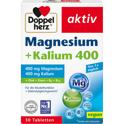 DOPPELHERZ Magnesium+Kalium Tabletten 30 St