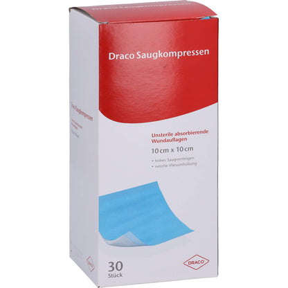 SAUGKOMPRESSEN unsteril 10x10 cm Draco 30 St