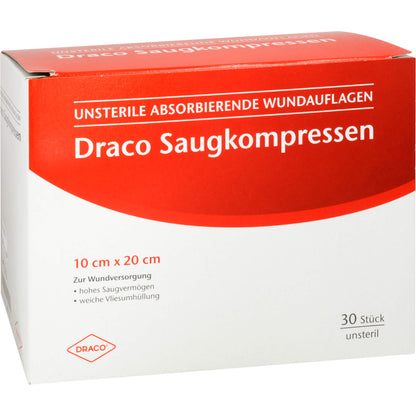 SAUGKOMPRESSEN unsteril 10x20 cm Draco 30 St