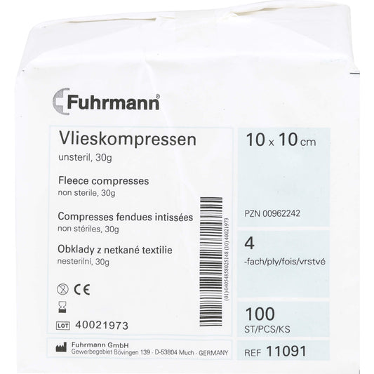 VLIESKOMPRESSEN unsteril 10x10 cm 4lagig 100 St