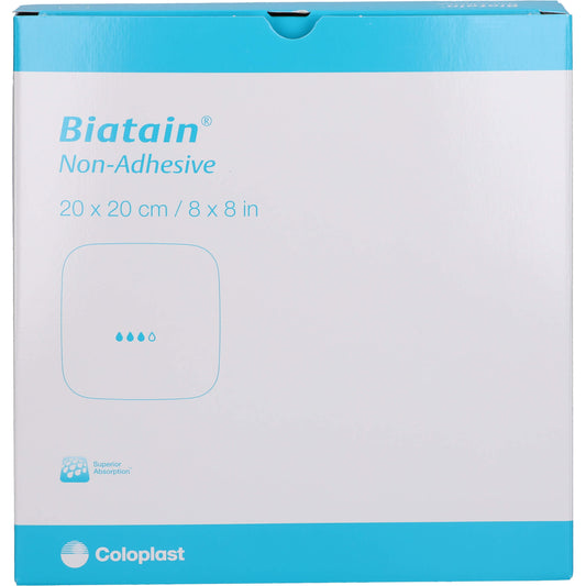 BIATAIN Schaumverband 20x20 cm nicht haftend 5 St