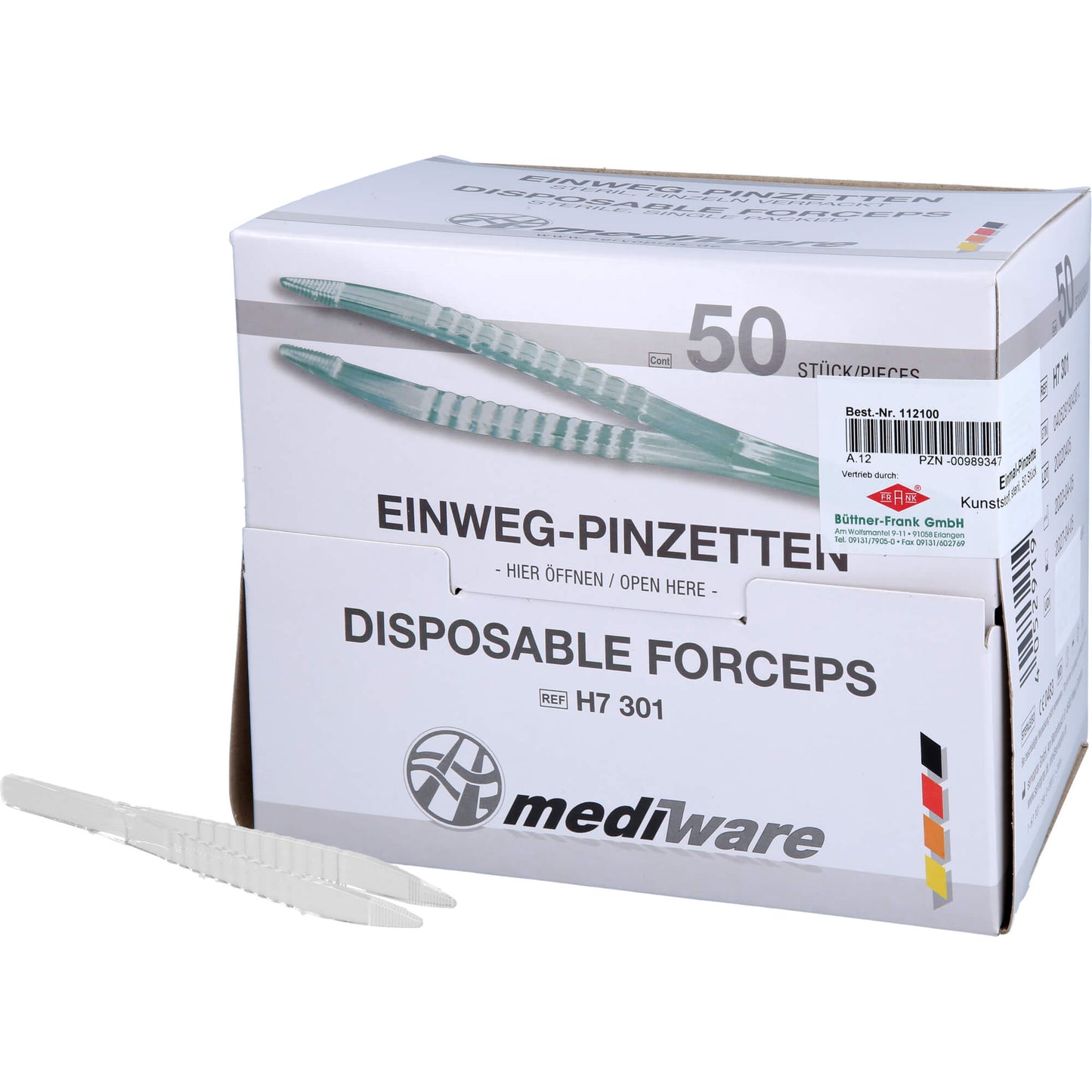 PINZETTE Einmal steril 50 St