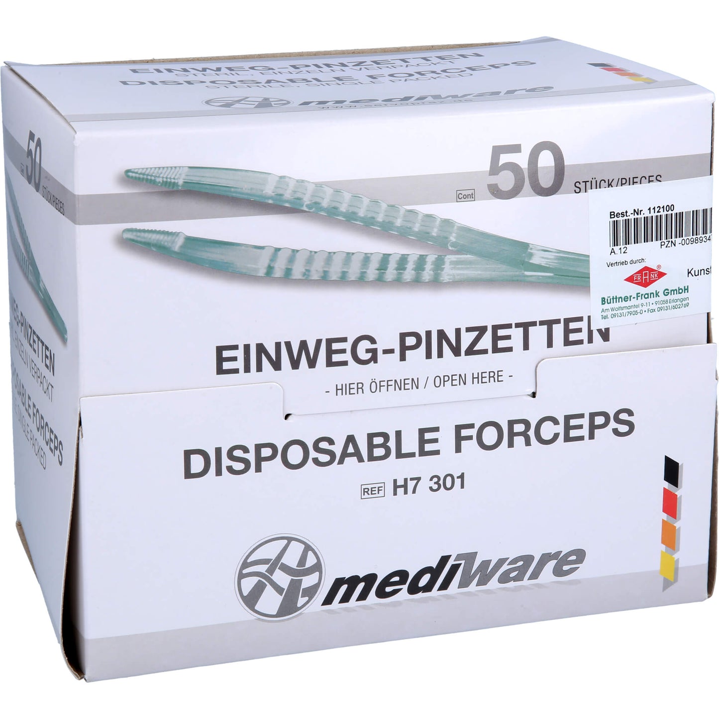 PINZETTE Einmal steril 50 St